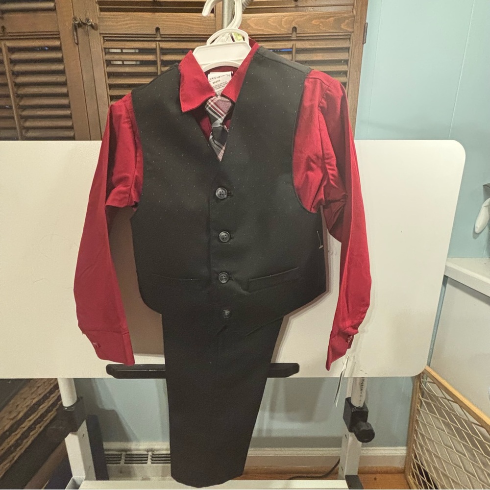 Van Heusen Kids Red and Black Formal Set